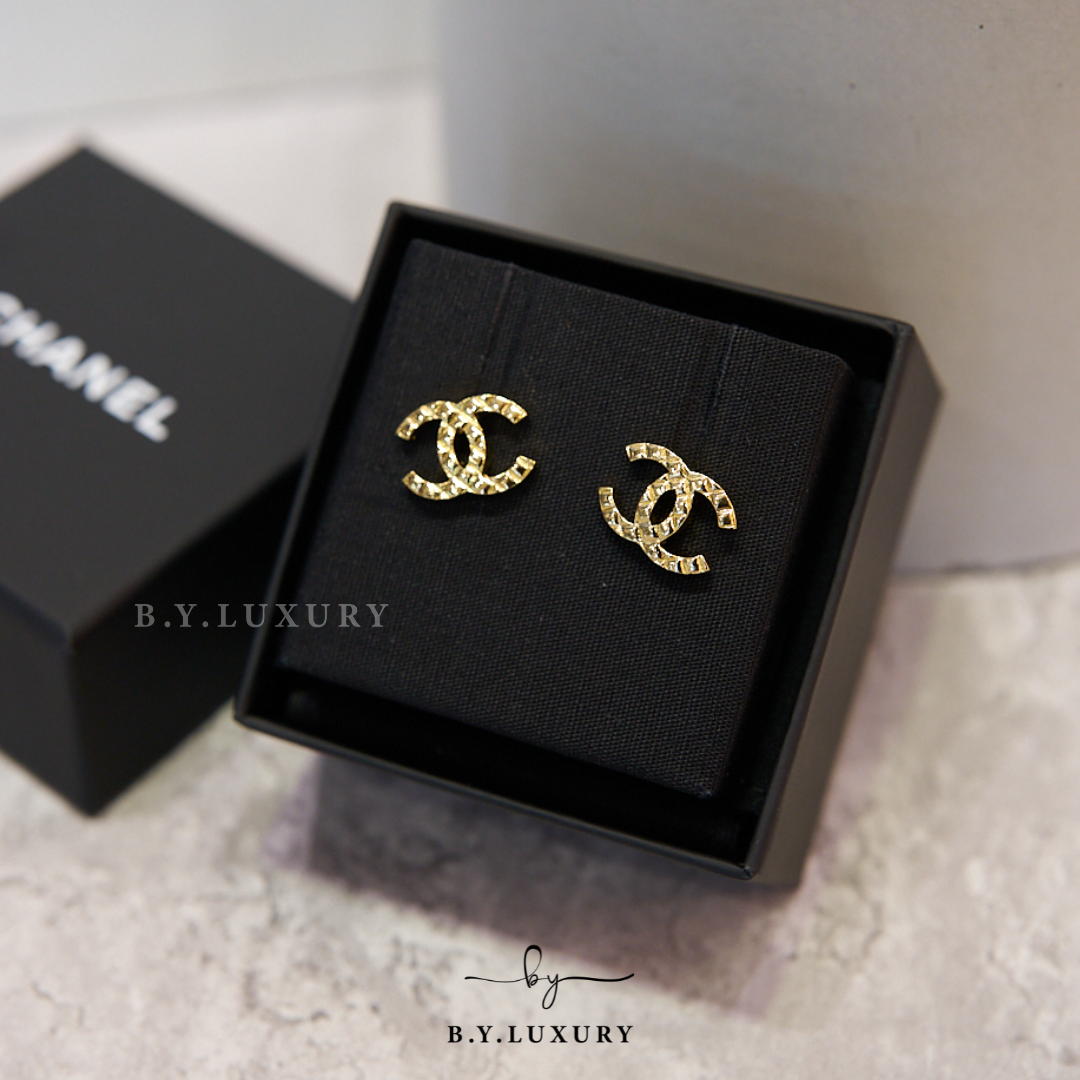 全新現貨 CHANEL CC Earrings ABD035 淡金耳環
