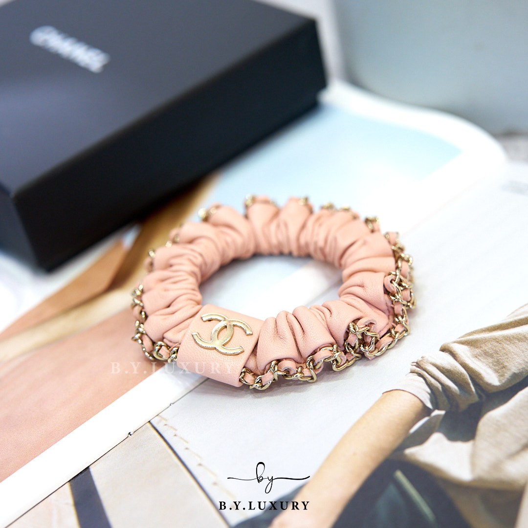 全新現貨 CHANEL Headwear Hair Band 粉色髮圈 AA8256