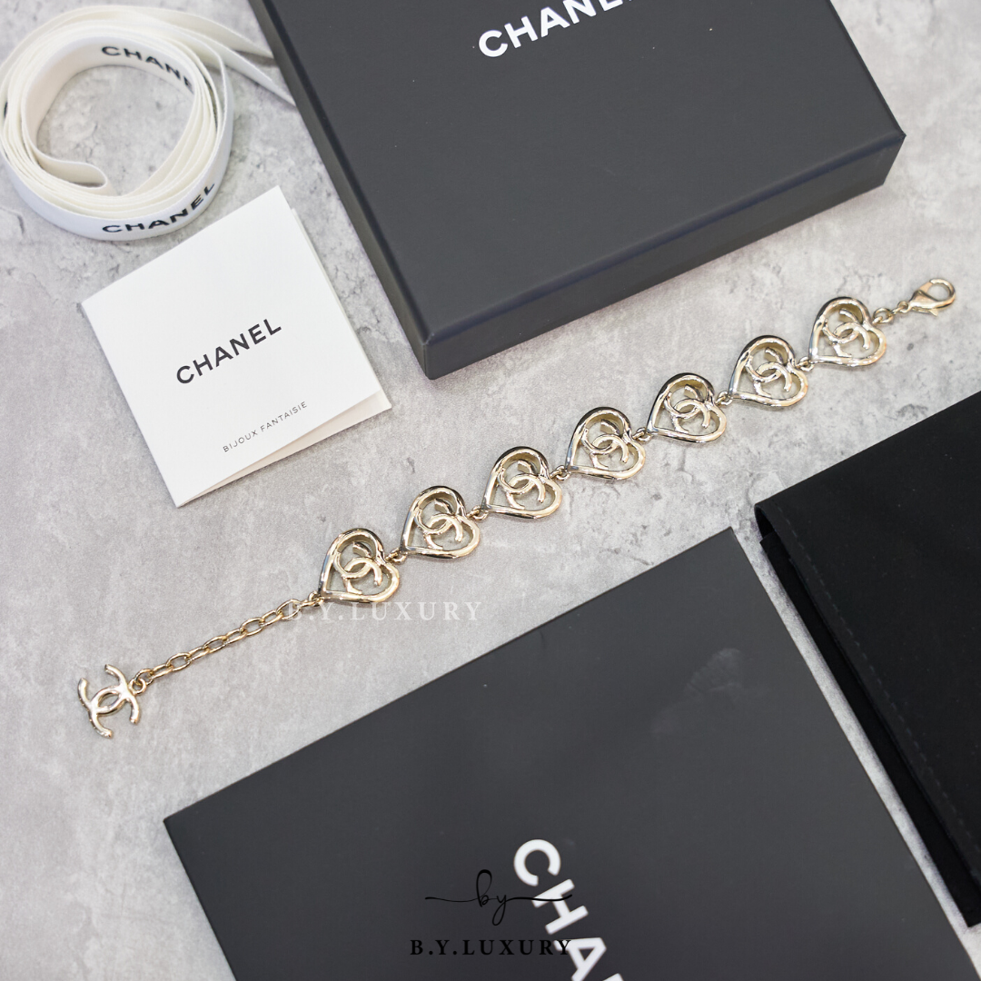 全新現貨 CHANEL Bracelet 心心手鏈 AB7887