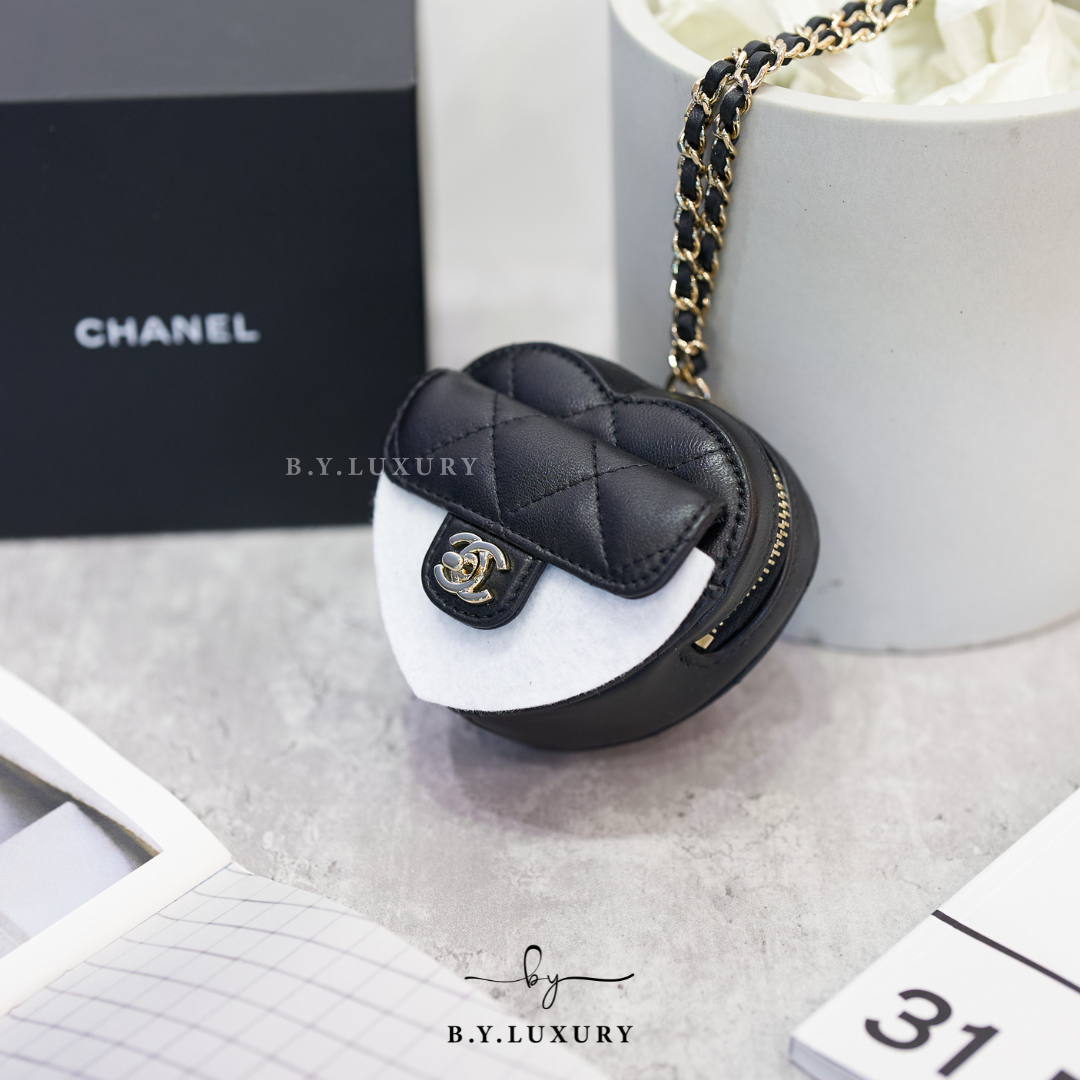 全新現貨 CHANEL Heart Bag 黑色 羊皮 AP2783
