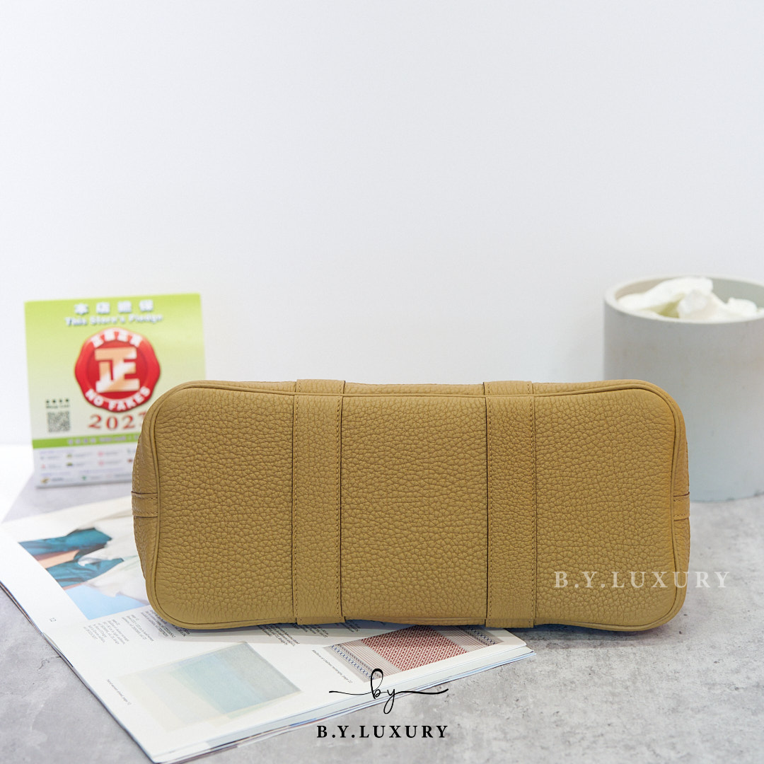 全新現貨 HERMES Garden Party 30 Veau Negonda 4B 餅乾色 銀扣