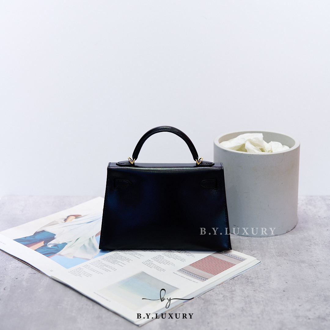 全新現貨 HERMES Mini Kelly II MK2 Box 89 Noir GHW