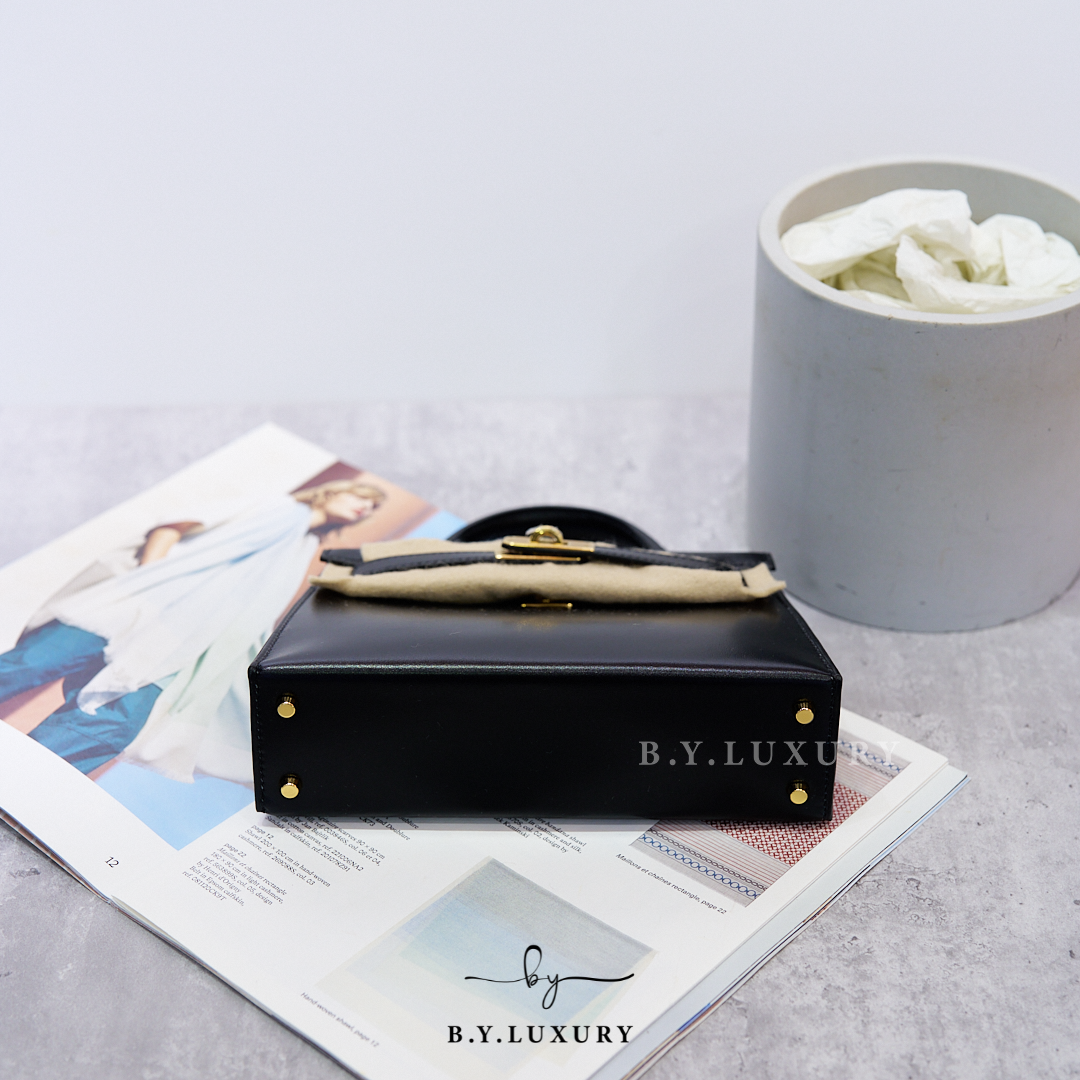 全新現貨 HERMES Mini Kelly II MK2 Box 89 Noir GHW