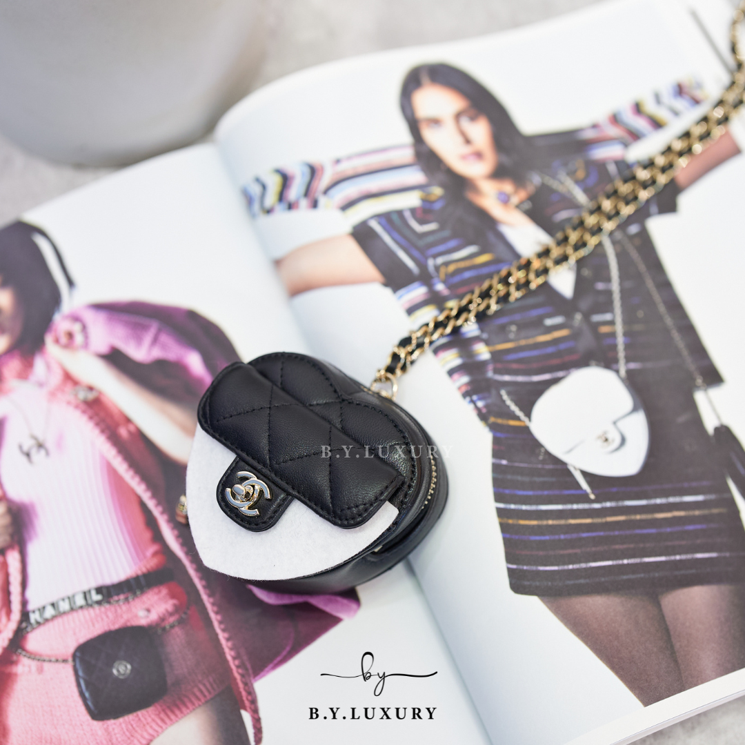 全新現貨 CHANEL Heart Bag 黑色 羊皮 AP2783