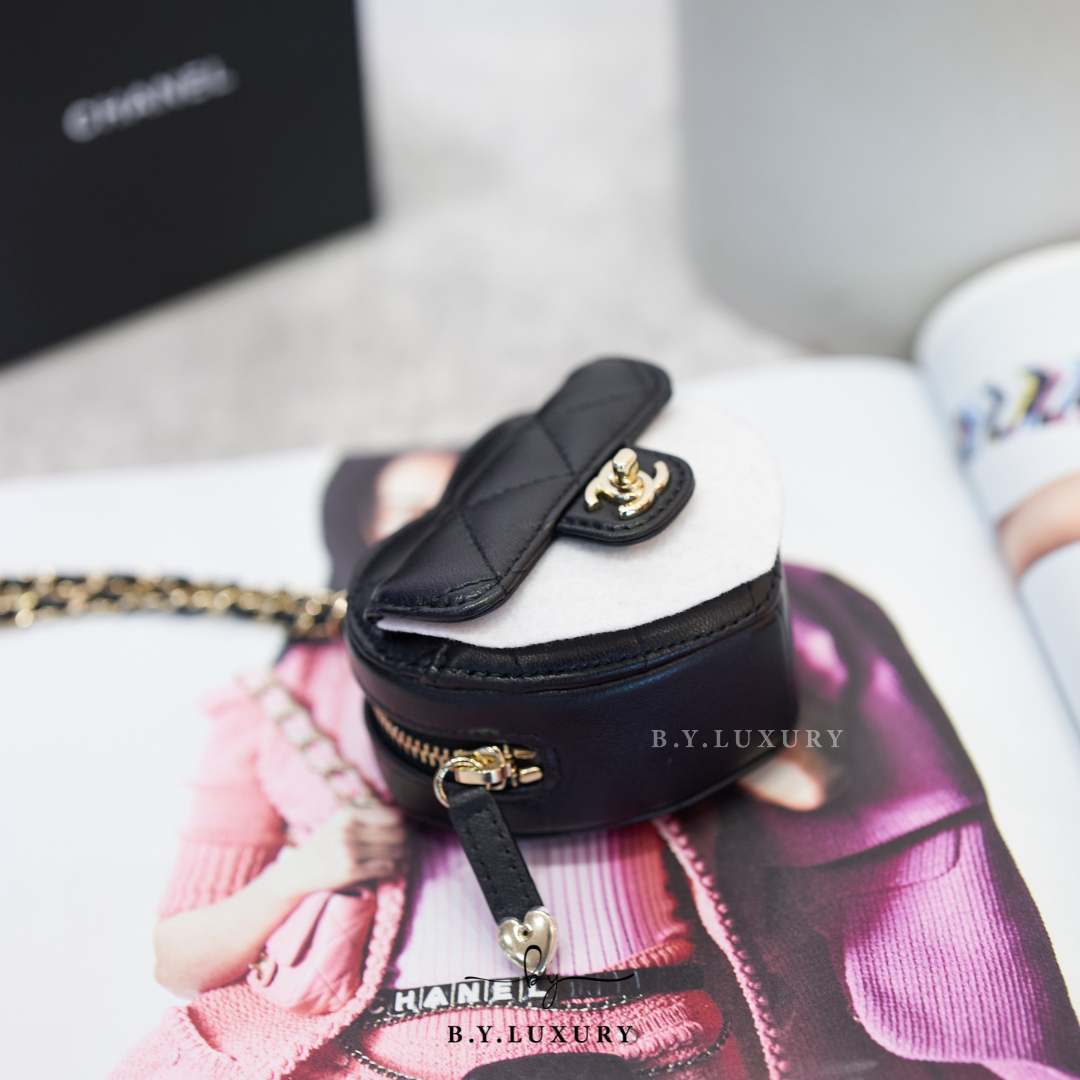 全新現貨 CHANEL Heart Bag 黑色 羊皮 AP2783