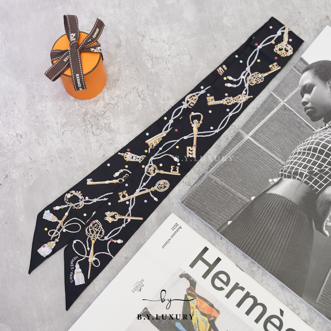 全新現貨 HERMES Les Cles a Pois 絲巾