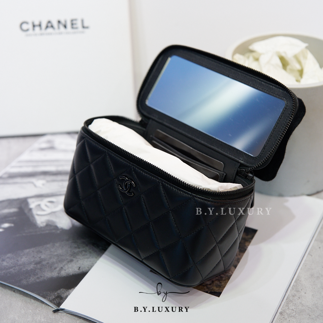全新現貨 CHANEL Vanity Case So Black 手柄長盒子 盒子包 AP2199