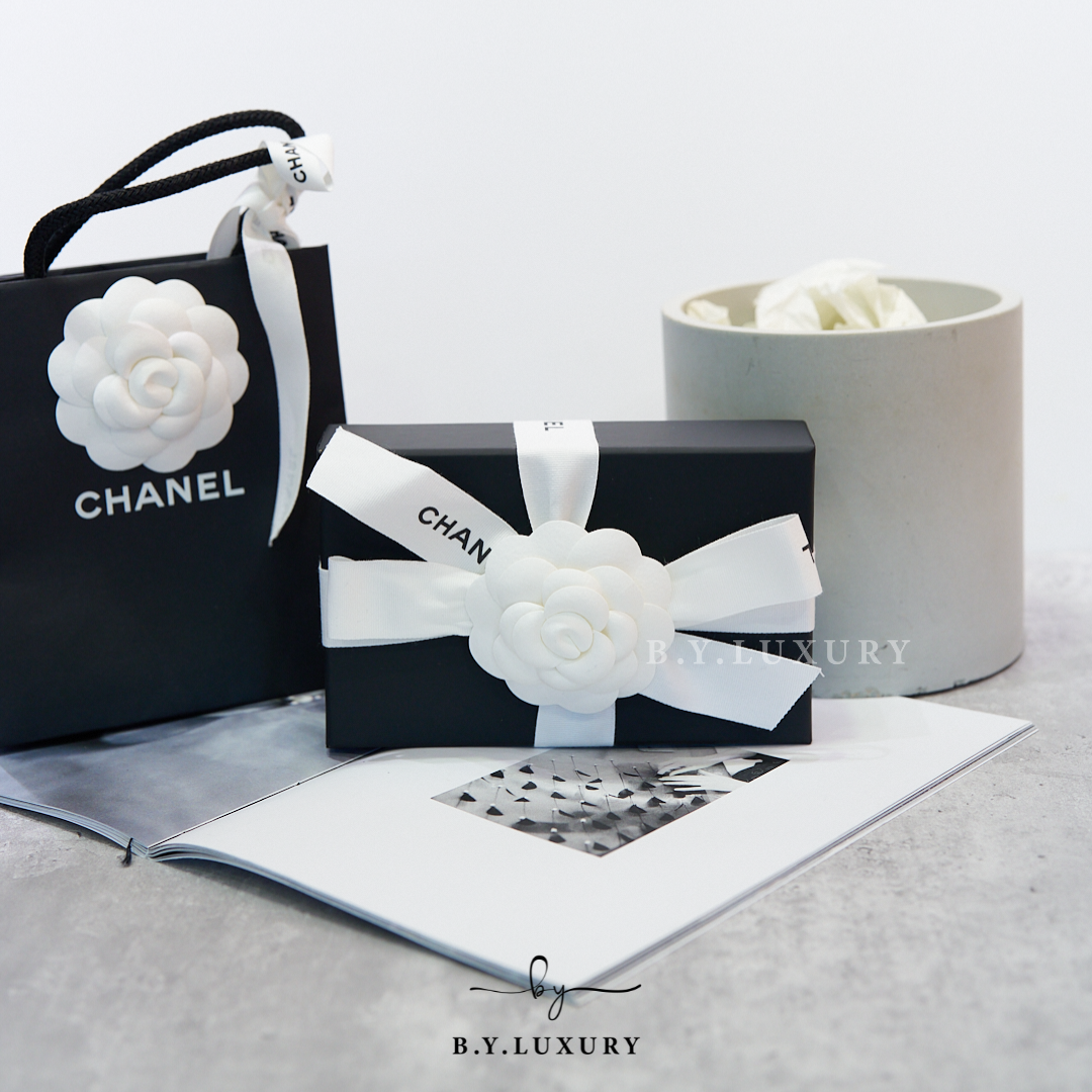 全新現貨 CHANEL Card Holder 黑 牛皮 金扣 卡片套 AP0214