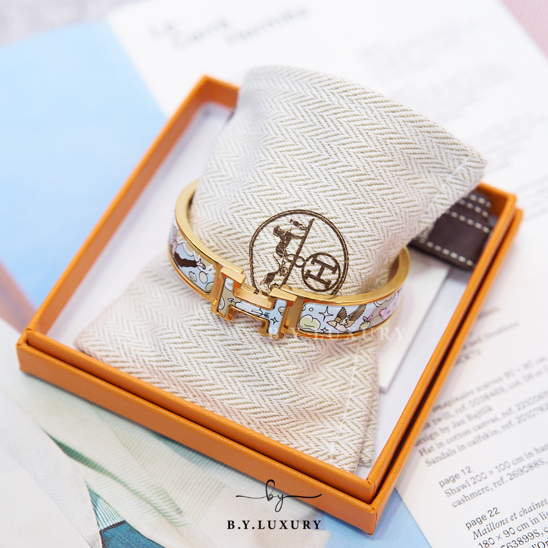 全新現貨 HERMES Clic H Dans les Nuages bracelet Songe Pastel 玫瑰金 H 手鐲
