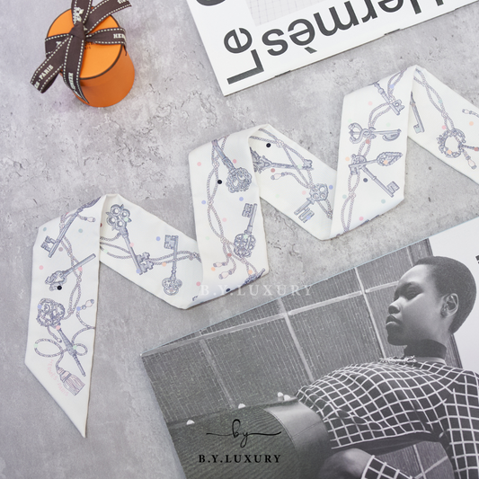 全新現貨 HERMES Les Cles a Pois 絲巾
