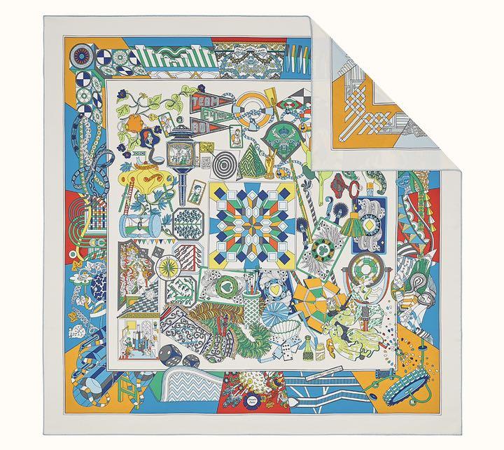 全新現貨 HERMES 90 Double Face Scarf in Silk Twill 雙面方型絲巾