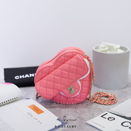 全新現貨 CHANEL Heart Bag 22S 粉紅色 心心袋 AS3191