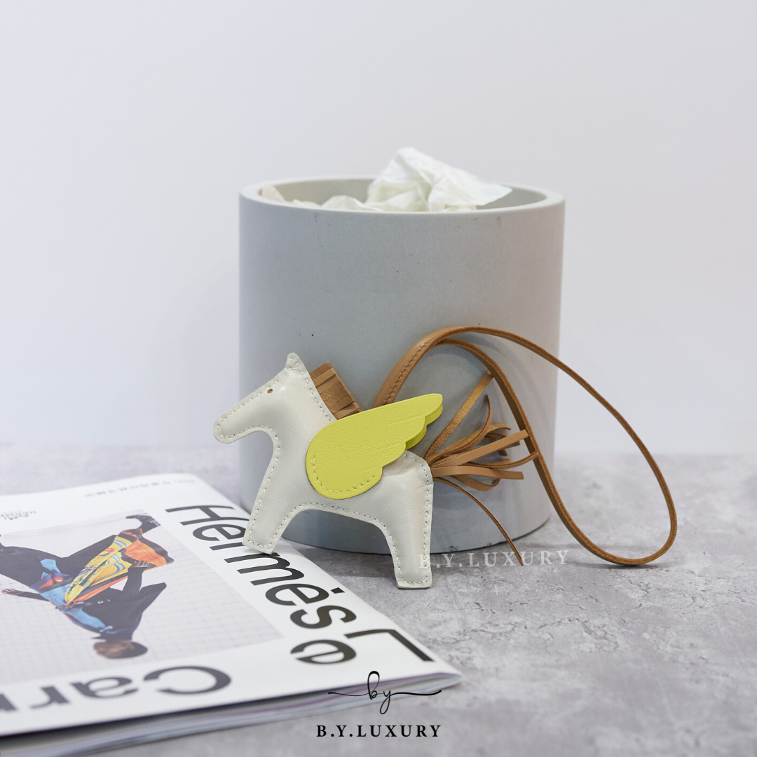 全新現貨 HERMES Rodeo Pegase PM 奶昔白 奶茶啡 檸檬黃 飛馬