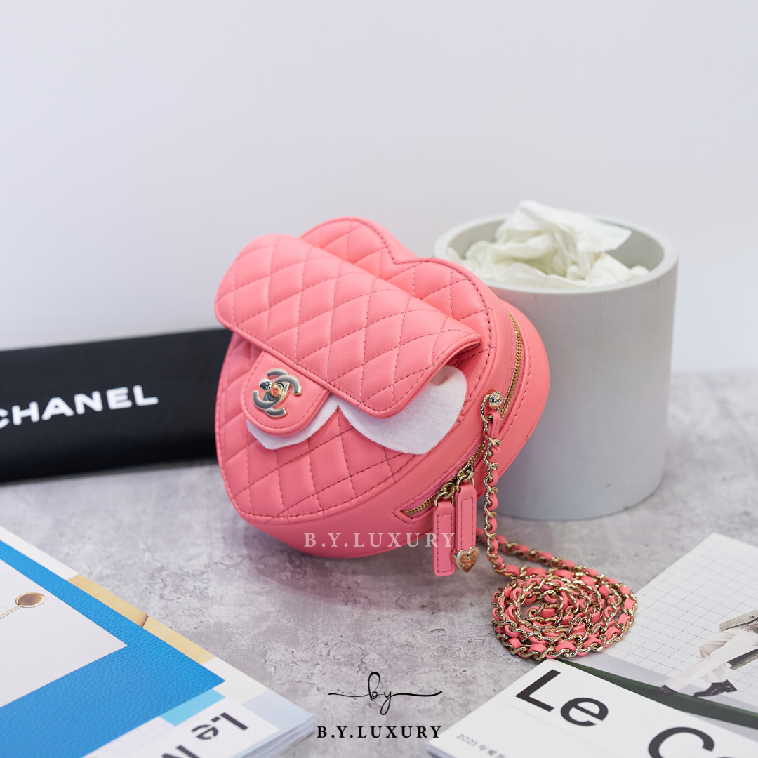 全新現貨 CHANEL Heart Bag 22S 粉紅色 心心袋 AS3191