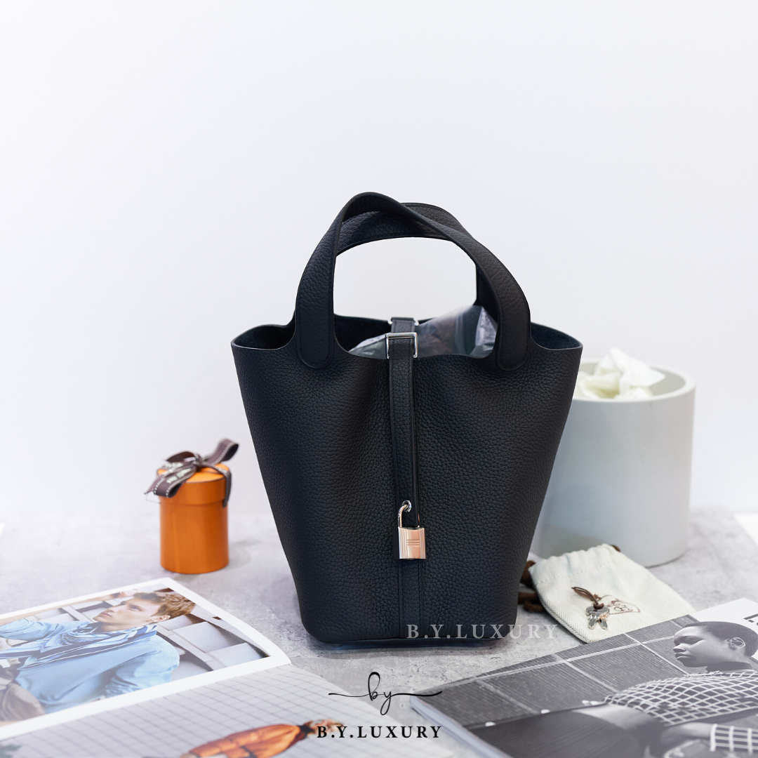 全新現貨 HERMES Picotin 18 TC 89 黑色 銀扣