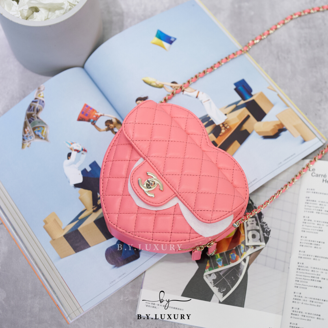 全新現貨 CHANEL Heart Bag 22S 粉紅色 心心袋 AS3191