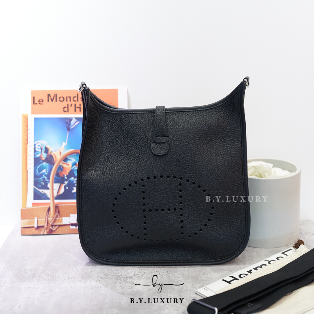 全新現貨 HERMES Evelyne 29 TC 89 黑色 銀扣