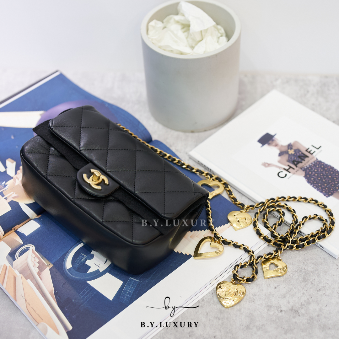 全新現貨 CHANEL Mini Flap Bag CF20 心心鏈款 AS3457