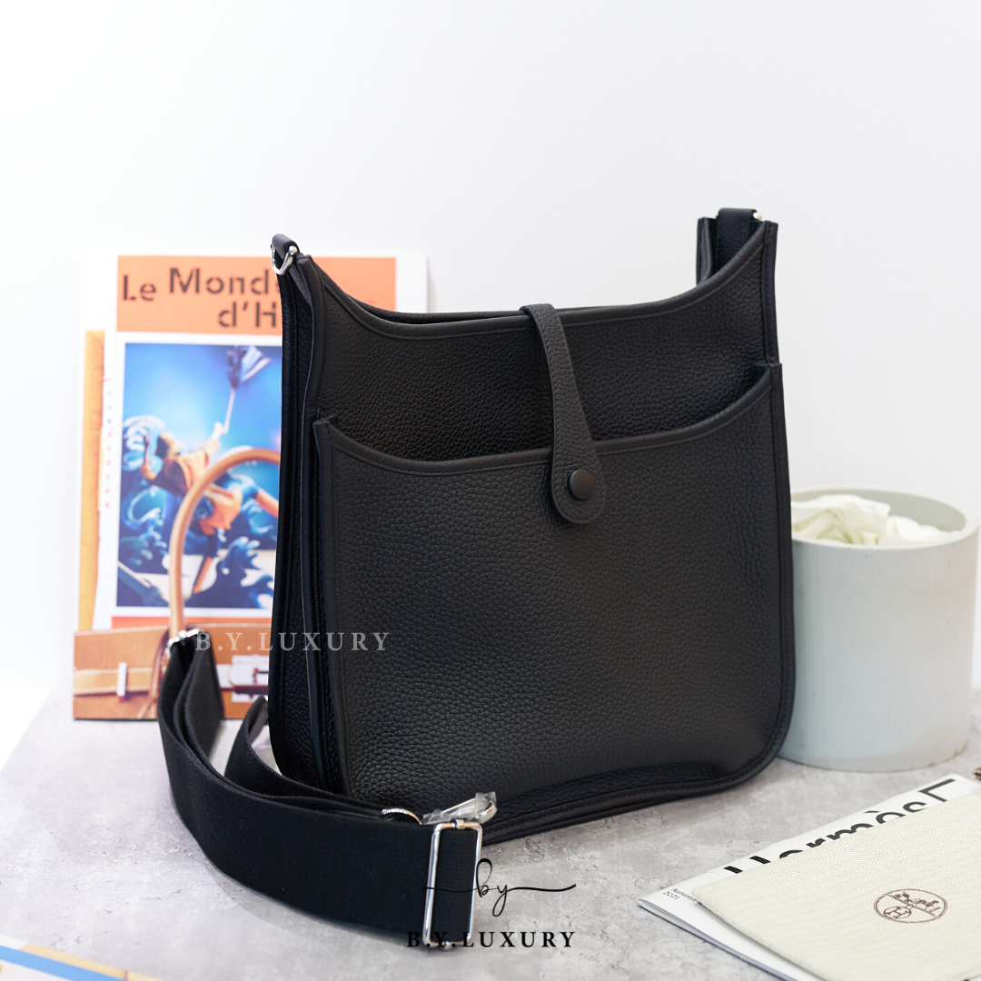 全新現貨 HERMES Evelyne 29 TC 89 黑色 銀扣