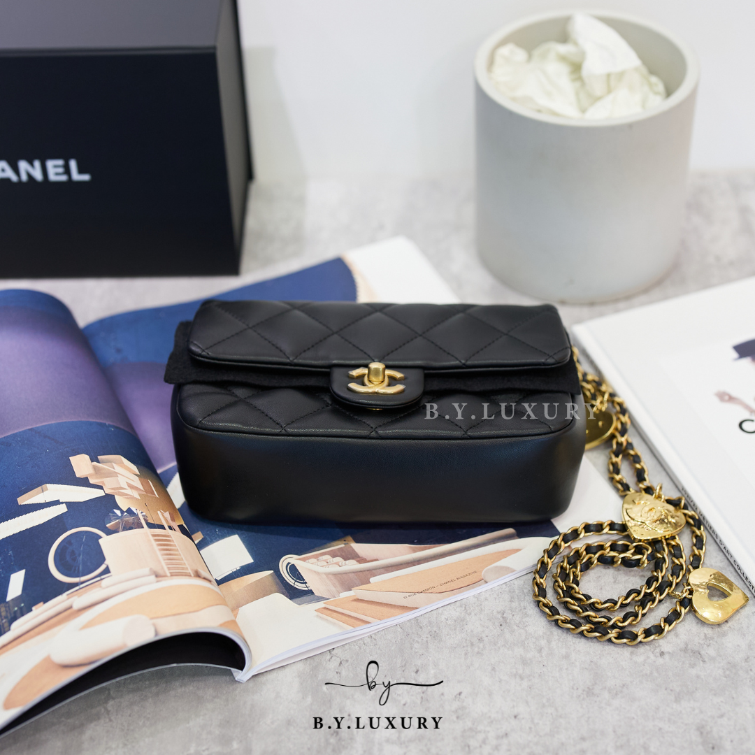 全新現貨 CHANEL Mini Flap Bag CF20 心心鏈款 AS3457