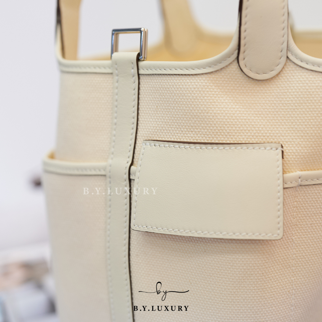 全新現貨 HERMES Picotin 18 Pocket I2 奶油色 銀扣
