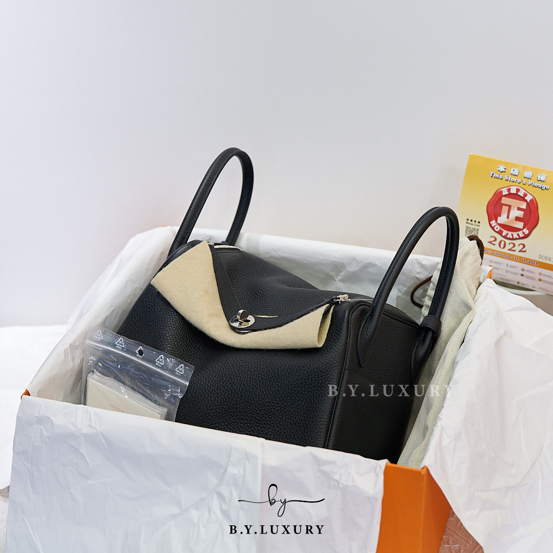 全新現貨 HERMES Lindy 26 TC 89 黑色 銀扣