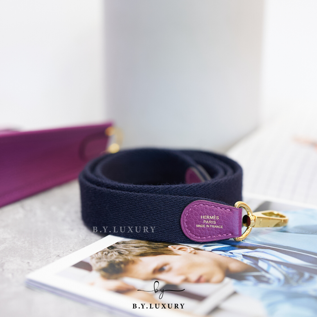 全新現貨 HERMES Mini Evelyne TC P9 海葵紫 金扣