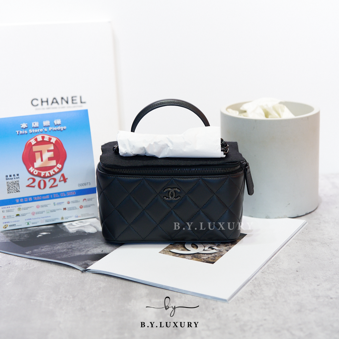 全新現貨 CHANEL Vanity Case So Black 手柄長盒子 盒子包 AP2199 – B.Y. LUXURY