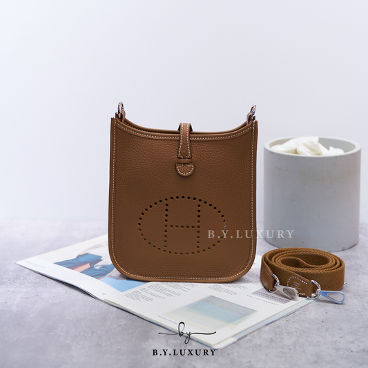 全新現貨 HERMES mini Evelyne TC Gold PHW