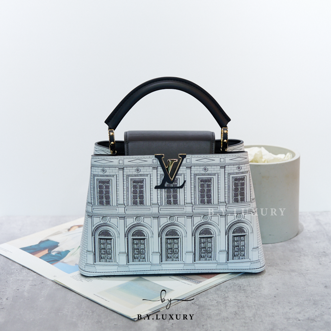 閑置品 LOUIS VUITTON x Fornasetti 聯名限定 Capucines BB Black/White