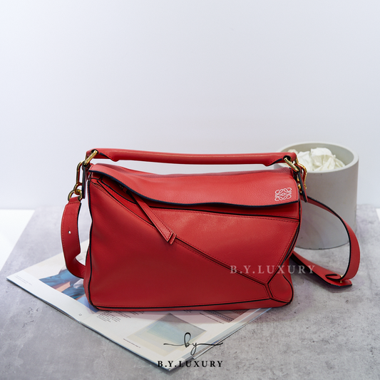 閑置品 LOEWE Medium Puzzle Bag Red