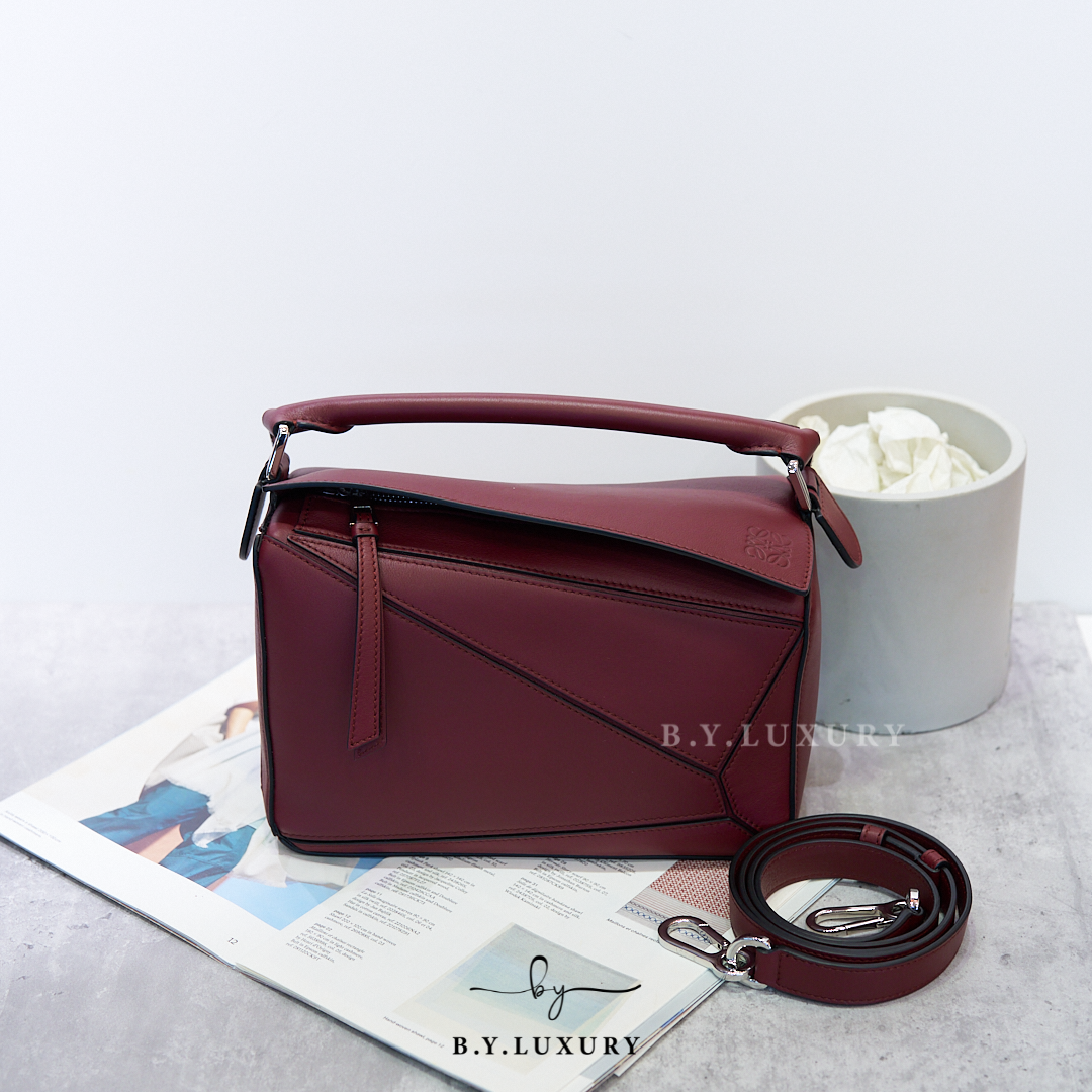 閑置品 LOEWE Small Puzzle Bag Dark Burgundy