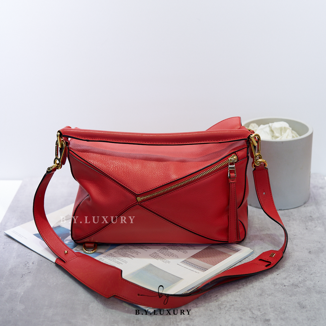 閑置品 LOEWE Medium Puzzle Bag Red