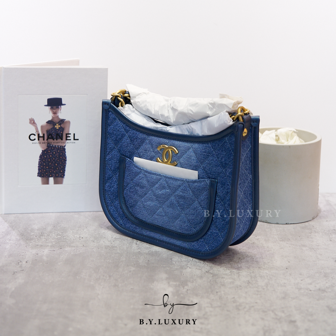 全新現貨 CHANEL Denim Hobo 牛仔布 金扣 AS4666 – B.Y. LUXURY