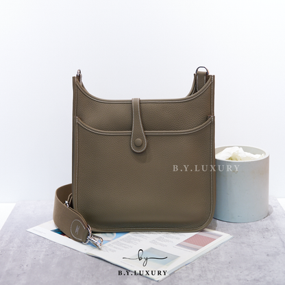全新現貨 HERMES Evelyne 29 TC Etoupe PHW