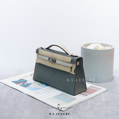 全新現貨VVVIP HERMES mini Kelly SO Swift Gris Meyer 0L x Beton 8L PHW