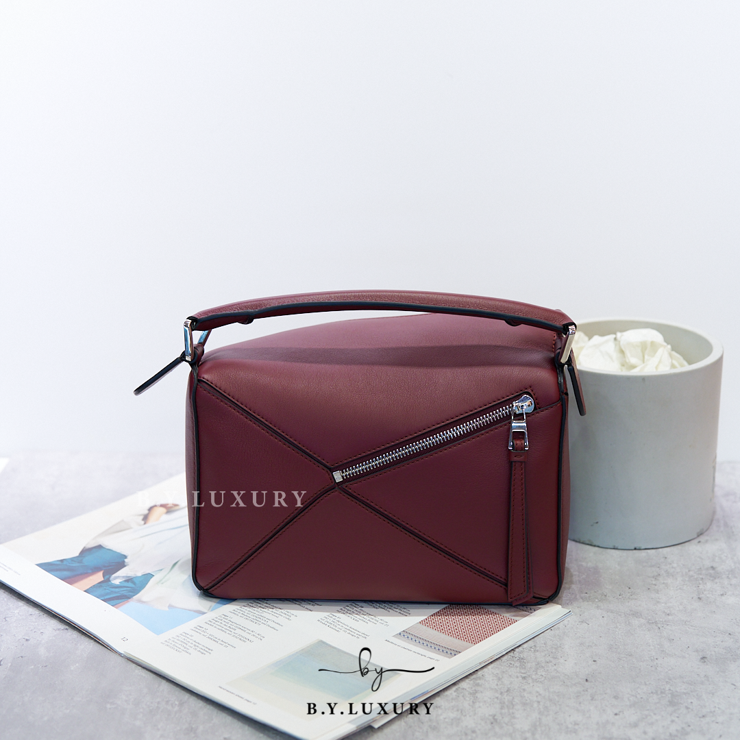 閑置品 LOEWE Small Puzzle Bag Dark Burgundy