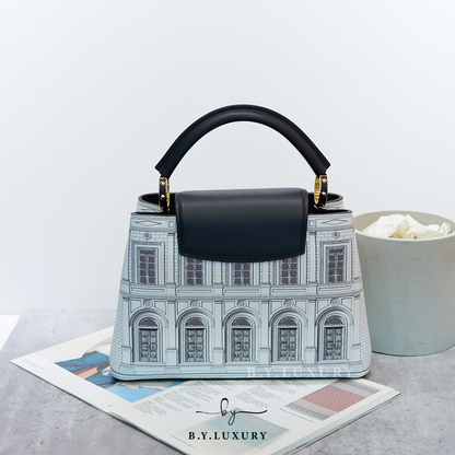 閑置品 LOUIS VUITTON x Fornasetti 聯名限定 Capucines BB Black/White