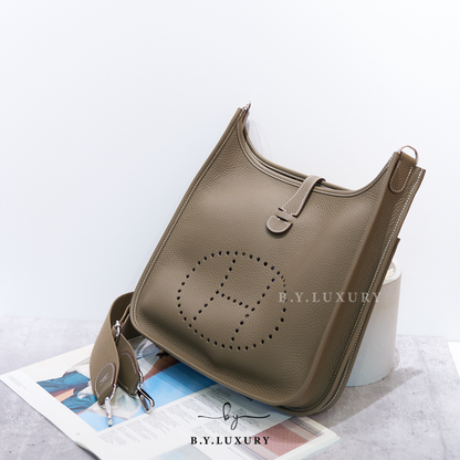 全新現貨 HERMES Evelyne 29 TC Etoupe PHW