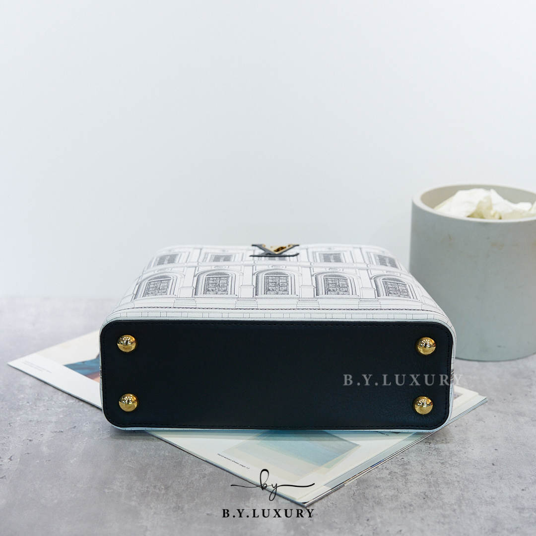 閑置品 LOUIS VUITTON x Fornasetti 聯名限定 Capucines BB Black/White