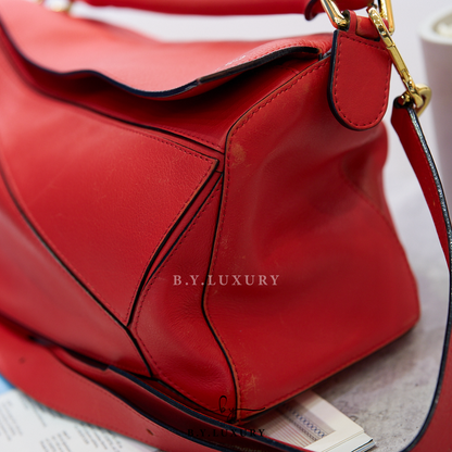 閑置品 LOEWE Medium Puzzle Bag Red