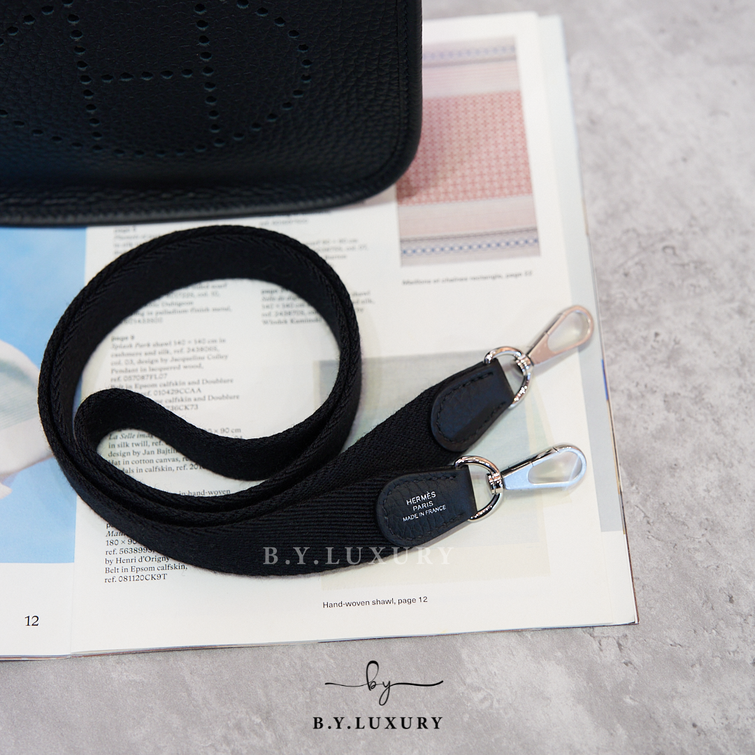 全新現貨 HERMES mini Evelyne 16 TC Noir PHW