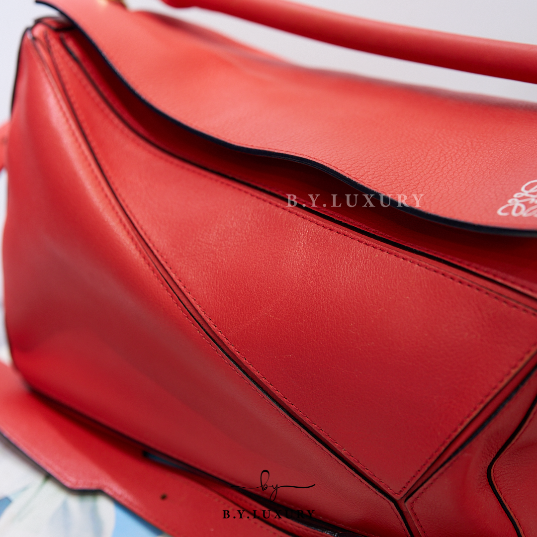 閑置品 LOEWE Medium Puzzle Bag Red