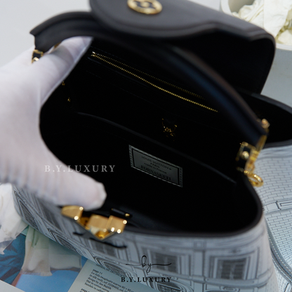 閑置品 LOUIS VUITTON x Fornasetti 聯名限定 Capucines BB Black/White