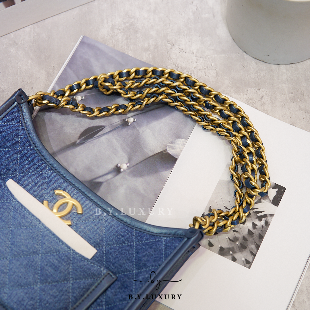 全新現貨 CHANEL Denim Hobo 牛仔布 金扣 AS4666 – B.Y. LUXURY