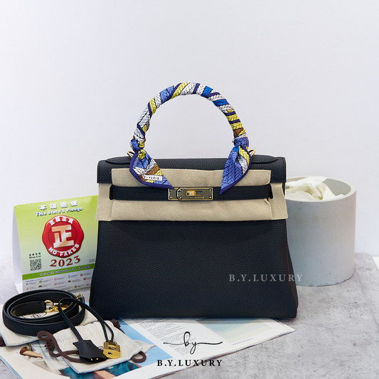 全新現貨 HERMES Kelly 28 Togo 89 黑色 金扣