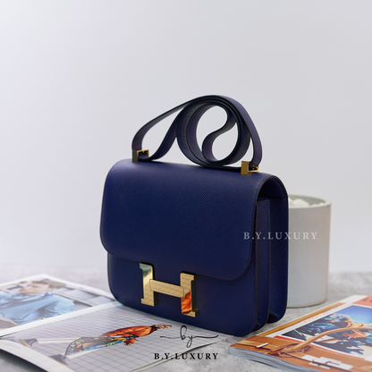 閑置品 HERMES Constance 24 73 寶石藍 Epsom