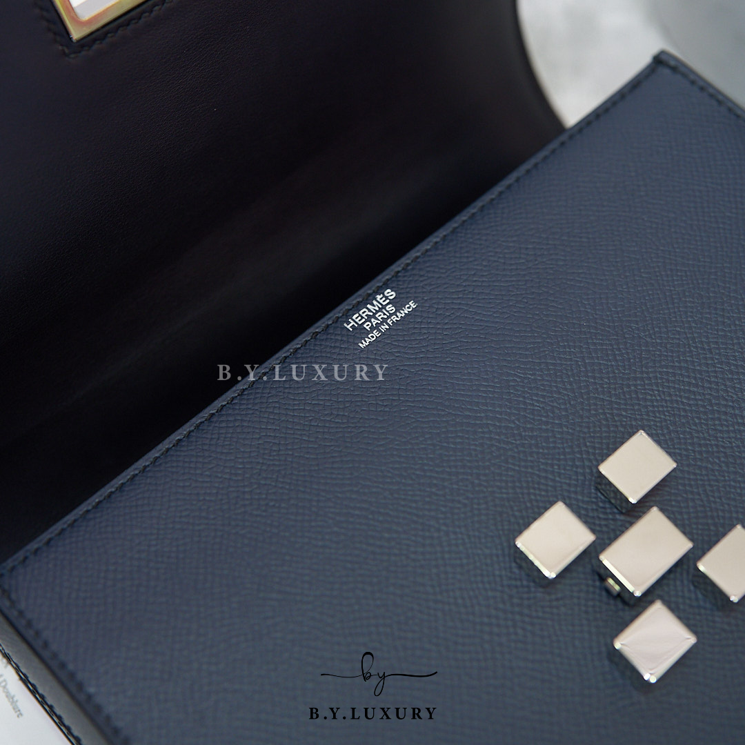 閑置品 HERMES Mosaique Au 24 Epsom 76 靛藍色